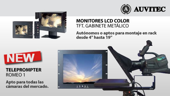 Auvitec Teleprompter y Monitores LCD Color